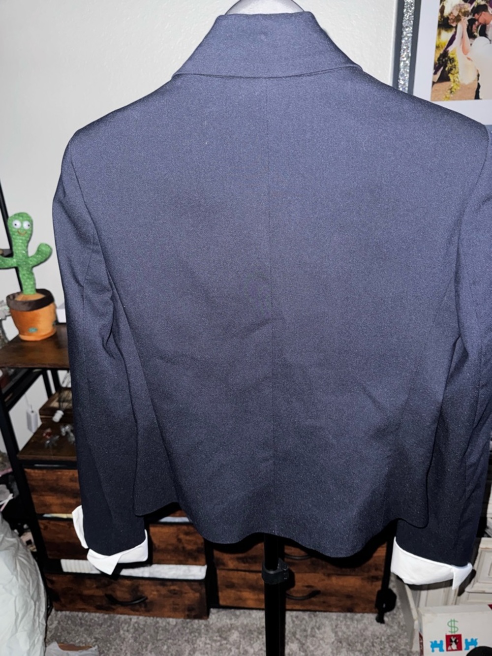 Zara Women’s Navy Double-Breasted Blazer - Picture 2 of 7